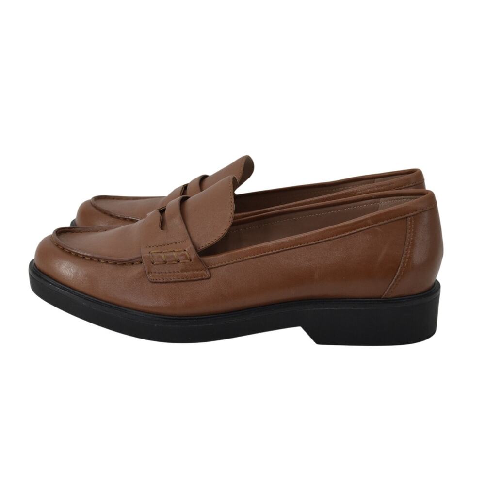 Nordstrom Women's Size 12 Lafayette Brown Loafer Leather